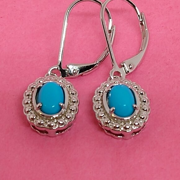 Nwot, sleeping beauty turquoise earrings. - Picture 6 of 7